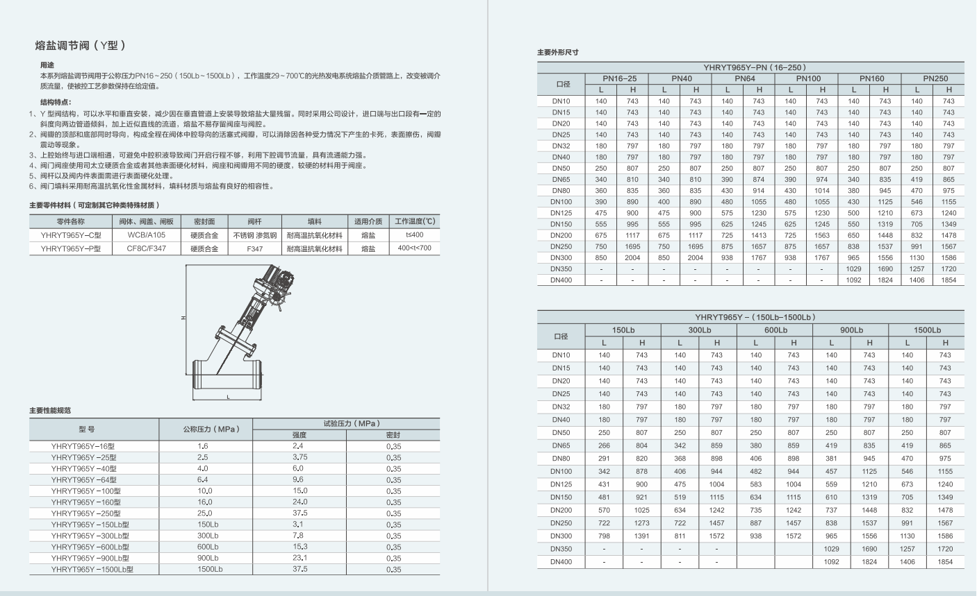 熔鹽調節(jié)閥（Y型）